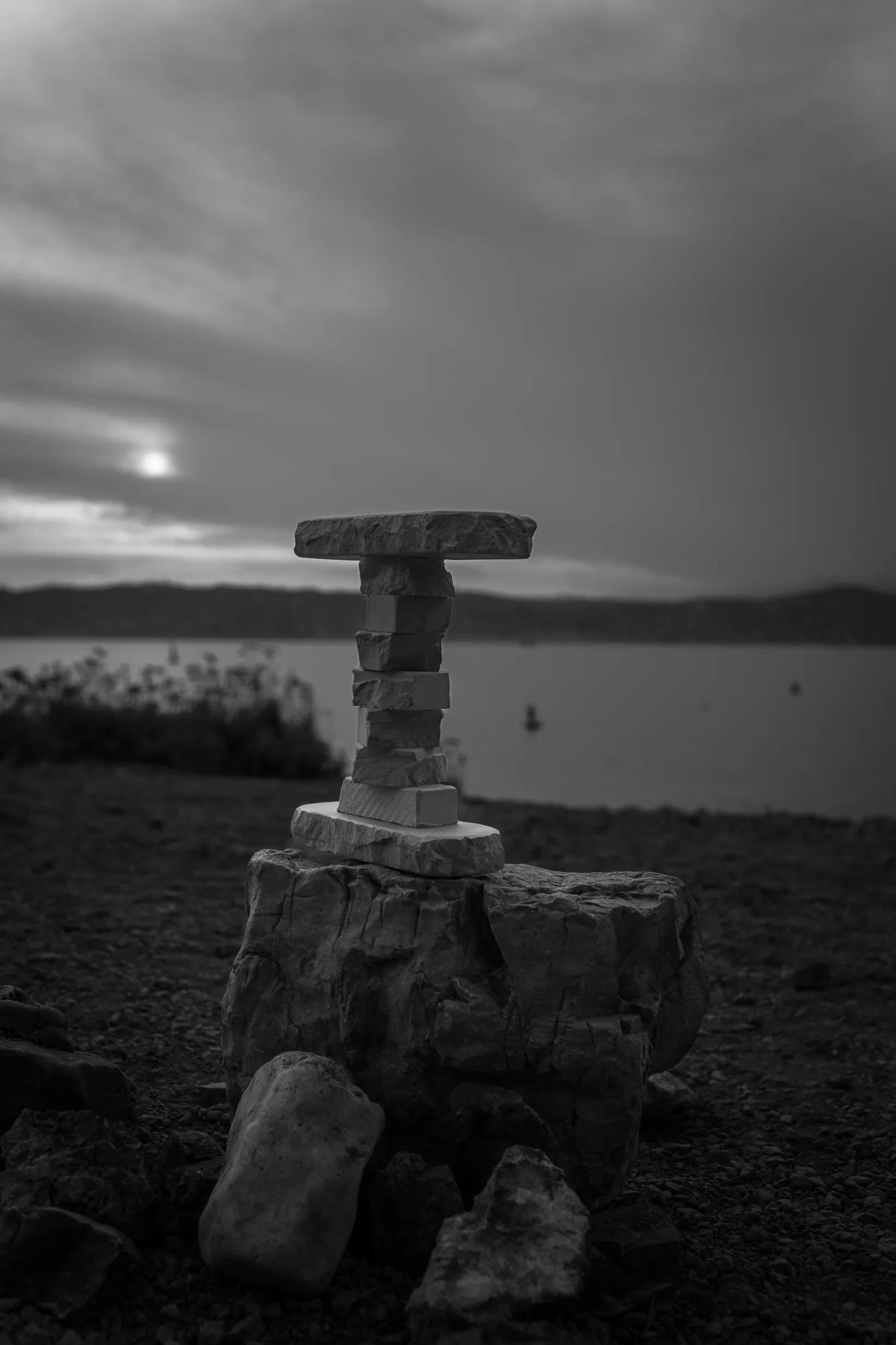 Marble candle holder