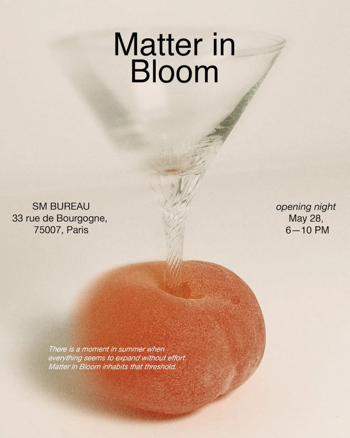 Vernissage de Matter in Bloom Exposition